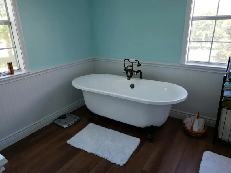 Finished view of the Greenville bathroom remodeling project