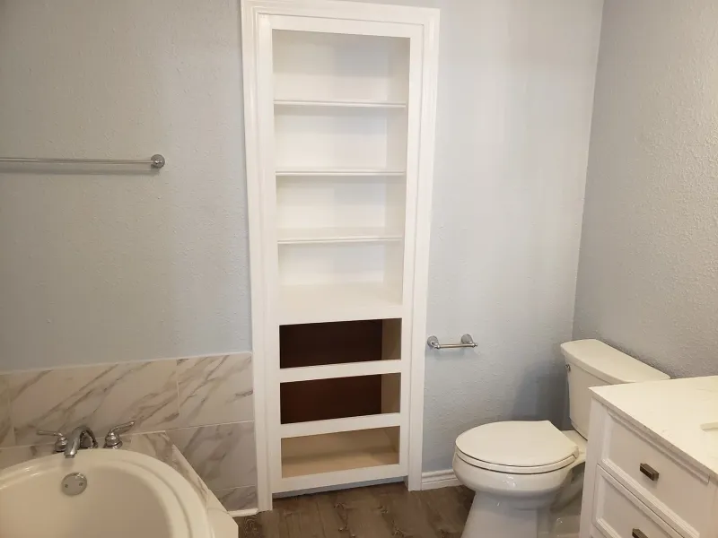 Hunt County Bathroom matte black shower fixtures