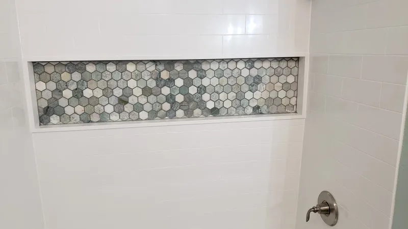 Greenville Bathroom curbless walk-in wet room view