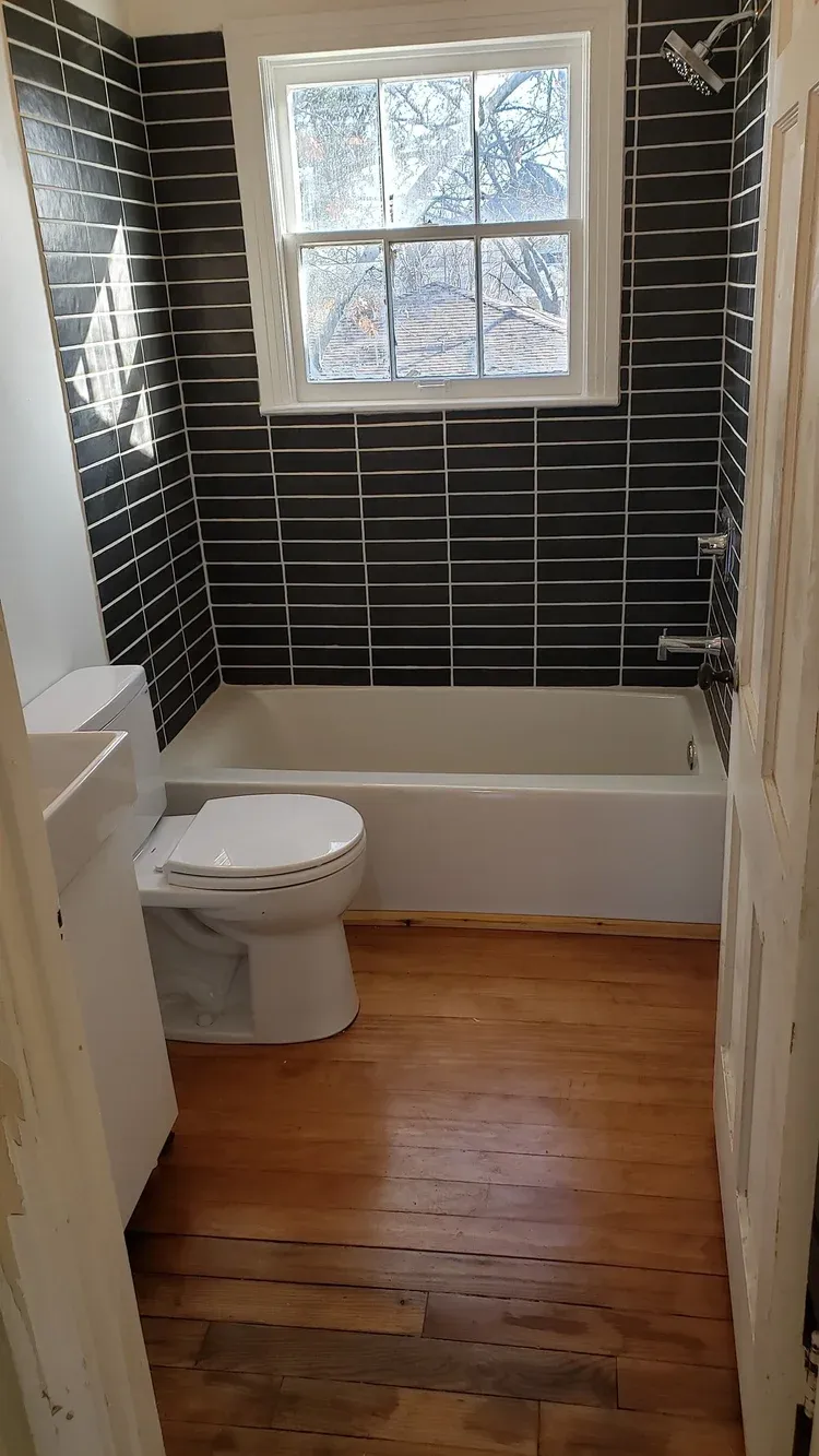 Finished view of the Caddo Mills bathroom remodeling project