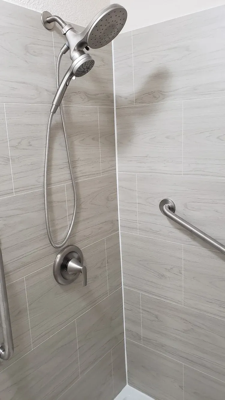 Hunt County Bathroom layout and vanity view