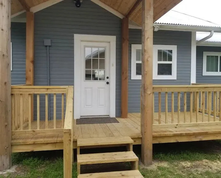 Cedar rail post details and top handrail caps