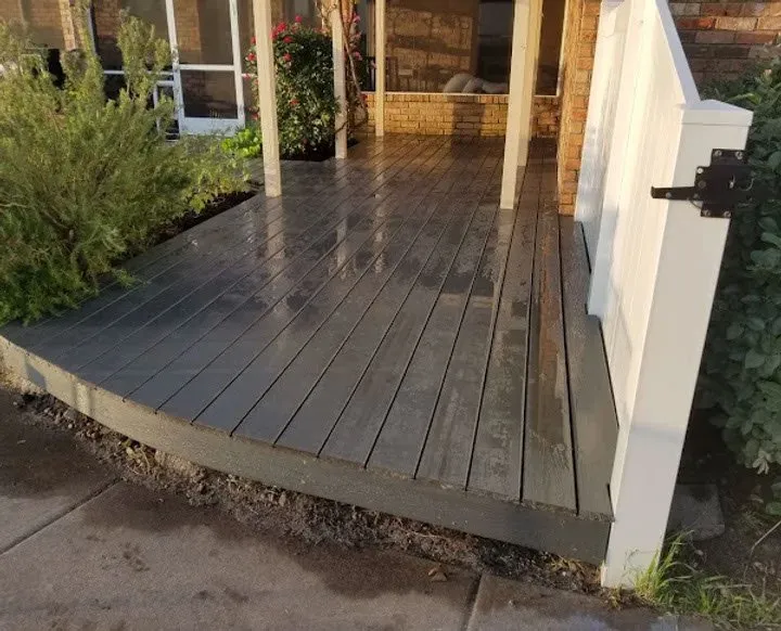 Completed view of the Hunt County multi-level deck